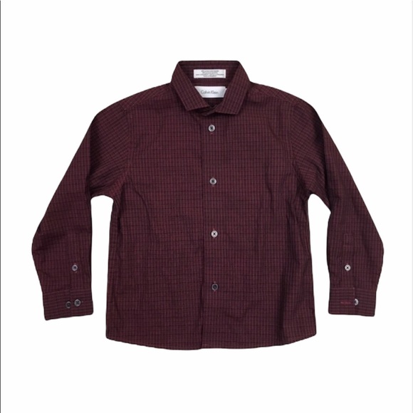𝅺CALVIN Klein Boys Button Front Shirt - Picture 1 of 4